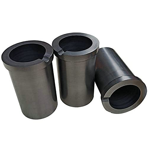 Crogiolo di grafite ad alta purezza, per metallo di fusione e metallo ad alta temperatura, 1-4 kg (capacità 4 kg)