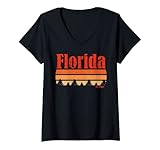 Photo Gallery donna vintage retro florida weathered anni 70 anni 80 stile maglietta con collo a v Photo Gallery donna vintage retro florida weathered anni 70 anni 80 stile maglietta con collo a v