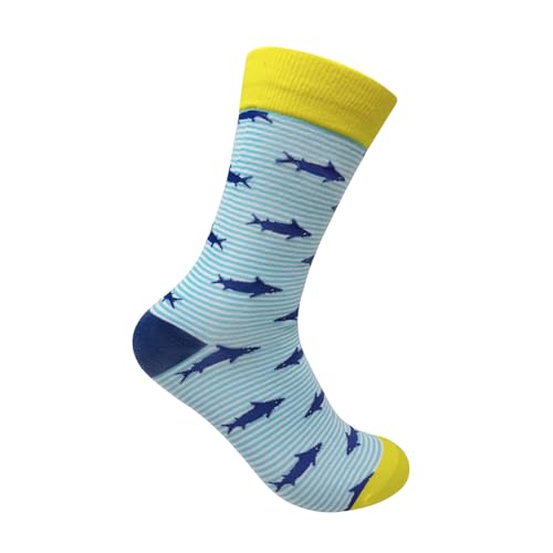 Image of Mint & Oak Long Socks For Men, Soft Cotton Calf Length Socks, Colorful Sock Gift For Men, Full Length & Odour Free, Funky Socks - Gift Box of 3