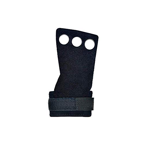 Luvas Grip Crossfit Pull Up Couro Protetor Palmar 3 Furos Nc