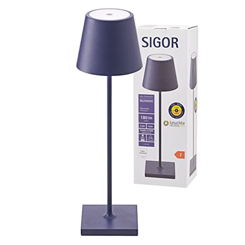 SIGOR Nuindie - Lampada da tavalo a batteria LED