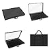 BALEEPA Card Display Case for Cards Aluminum Glass Trade Show Display Case Large Portable Trading with Lock for Jewelry, Collectibles, Sports Cards. 34IN x 22IN