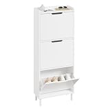 SoBuy Zapatero Estrecho con 3 Solapas 50x19x129cm para recibidor