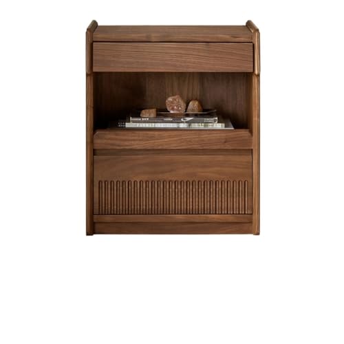 RKVXCJHDR Mesitas De Noche Mesita De Noche Nórdica De Madera Maciza, Mueble De Almacenamiento For Salón De Nogal Negro, Mueble De Almacenamiento, Mueble Lateral Mesas De Noche para Dormitorio