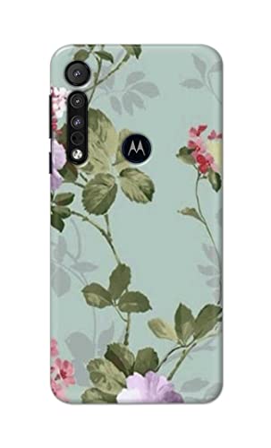 Image of Printed Hard Back Cover Case for Motorola One Macro Back Cover (Floral Painting) -1302