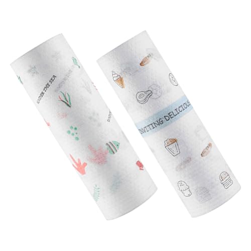 BinZyronic 使い捨てキッチンクロス 不織布 強力吸水 ? 食器洗い 壁面床掃除用 拭き取り布 家庭用 2枚