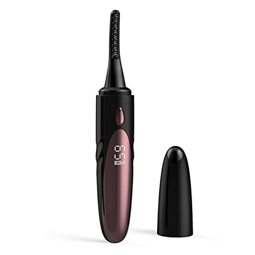 Breavo Heated Eyelash Curlers, Electric Eyelash Curler, LED Display 4 Temperature Settings, 48Hrs Long Lasting Lash Curler, USB Rechargeable Heated Eye Lash Curler (Black)