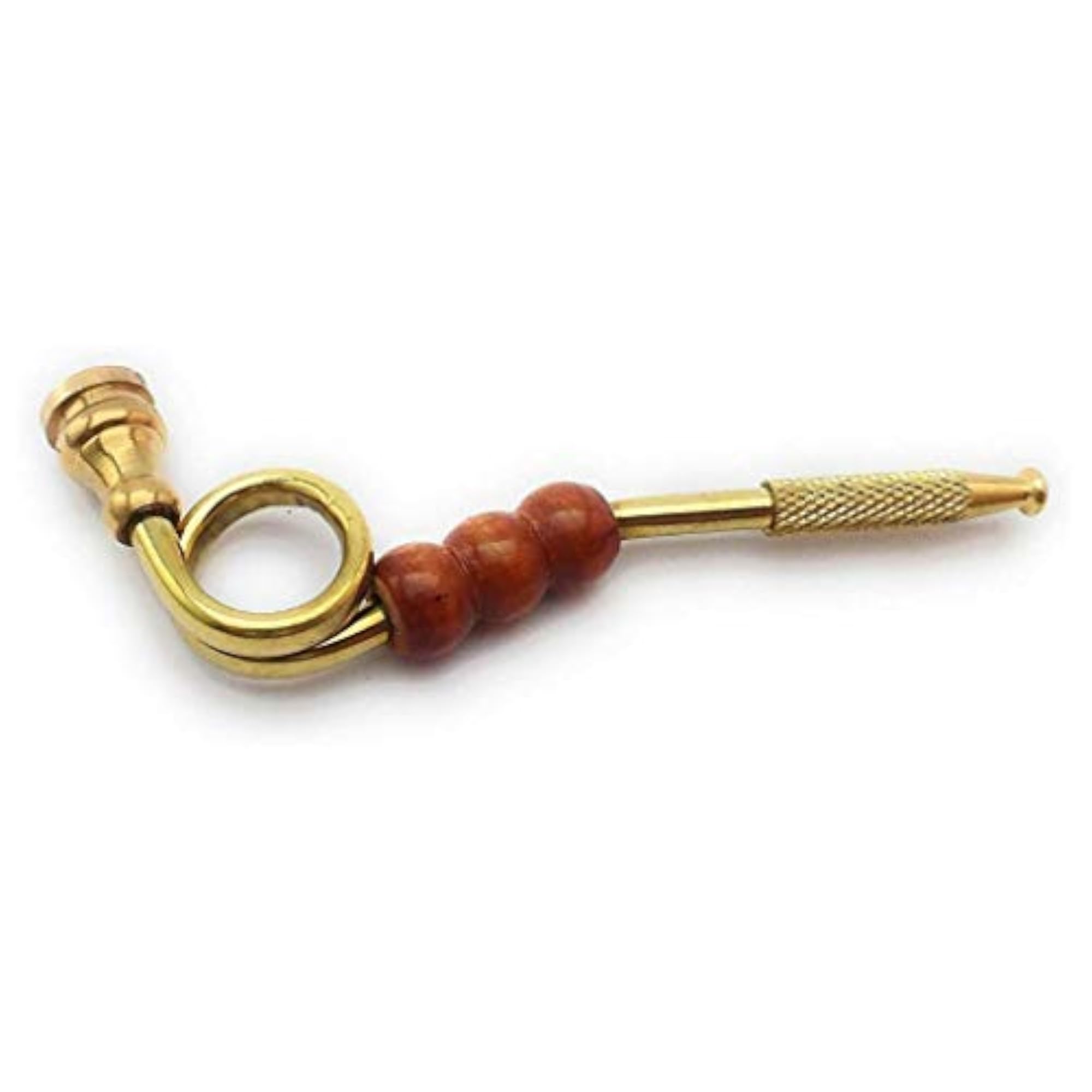 Handcrafted Brass Cigarette Pipe Holder, Classic Style