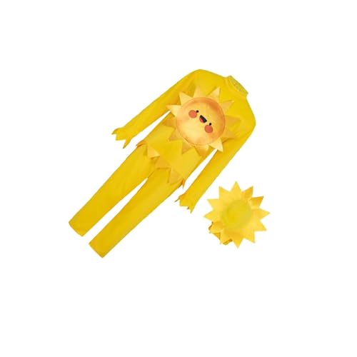 Costume de soleil pour enfants avec rayons en relief et coiffe souple