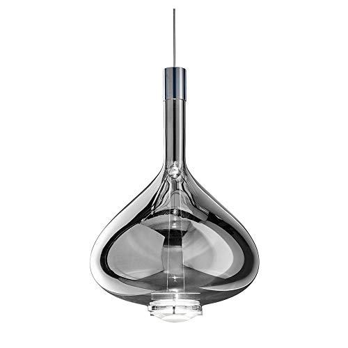Preisvergleich Produktbild LFsem mundgeblasenes Glas Finish Pendelleuchte, Kronleuchter, Deckenleuchte, Hängelampe für Esszimmer, Wohnzimmer, Bartheke, Schlafzimmer Studio Italia Sky Fall (Rauchgrau)