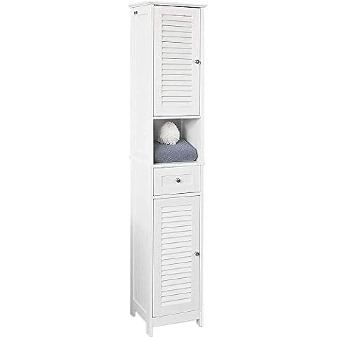 shunyi fashion Badschrank Hochschrank mit Schublade und 2 Türen Cover