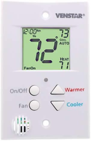 Venstar T0051FS FlatStat Programmable Digital Thermostat (Designed for Hospitality Industry)