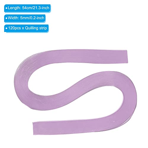 PATIKIL Quilling Strips Paper 120pcs 3/16"(5mm) 54cm Origami Paper Quilling Strip for Art DIY Hand Craft Christmas Light Purple - Image 2