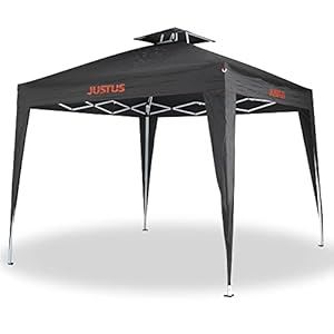 Justus grillpaviljoen, zwart, 250x250x260cm