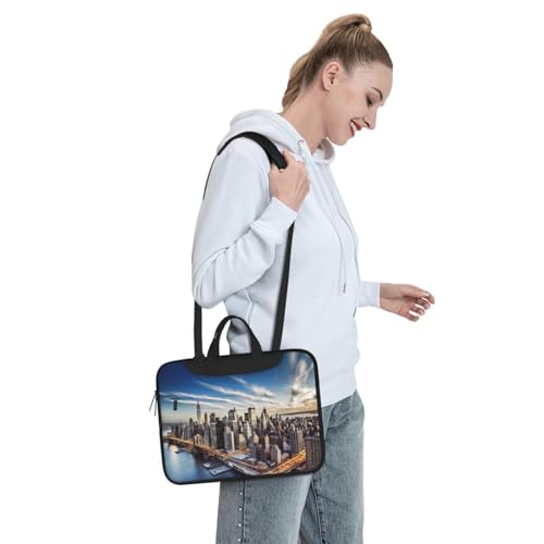 Bolso bandolera para laptop con diseño New York City para unisex miniatura 7