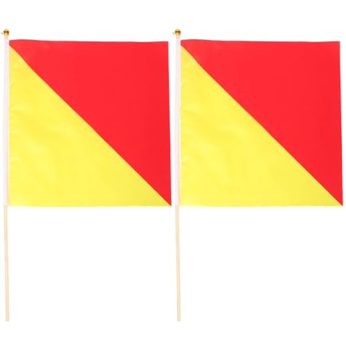 CIMAXIC Multi-function Commanding Flag Signal Flag Game Hand for Race Conducting