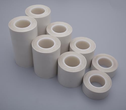 Image of 1Roll 10m Black /White PTFE Teflon Tape Nonstick Tape 500℉ High-Temp Fiberglass Adhesive Tape (White, 4-inch x 33FT)