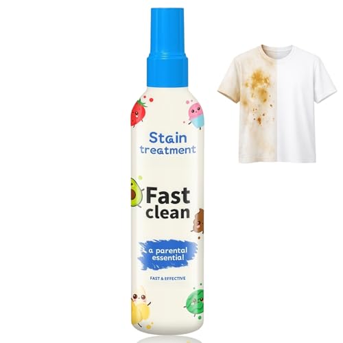 Stain Treater Spray Powerful Stain Remover Spray for Clothes Fabric Stains Remover Fabric Cleaner-Removes Grease Oil Sweat Ink Wine Stains Safe on Whites & Colors Travel & Laundry Stain Treater