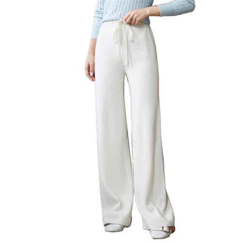Women's Wool Pants Vintage Slim Fit Knitted Trousers for Spring2