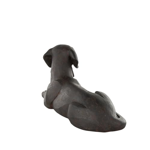 Estatua Decorativa de Perro de Resina Negra 31 x 14 x 14 pulgadas miniatura 3