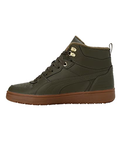 PUMA PUMA Unisex's Rebound Rugged Sneaker, Burnt Olive Burnt Olive Puma Team Gold, US-0 / Asia Size s