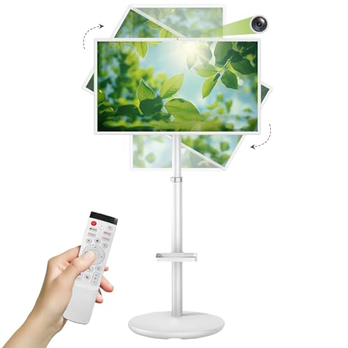 SHAHRYAR Monitor Táctil Portátil De 27/32 Pulgadas | Televisor Portátil con Ruedas 1080p/4k | Rotación De 360° | Control Remoto | Frecuencia De Actualización De 60 Hz 27'-4KFHD