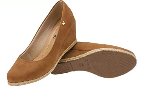 Sandalia Lumiss Anabela M4 (35, Caramelo)