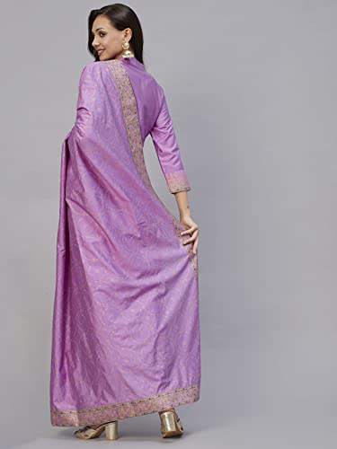Image of ANNI DESIGNER Women Cotton Blend Solid Kurta With Pant & Dupatta