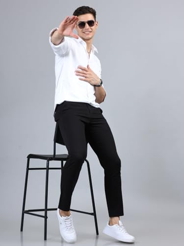 Image of Jack and Jini Men Casual Stretchable Cotton Pants | Chinos | Trousers (Regular Fit)