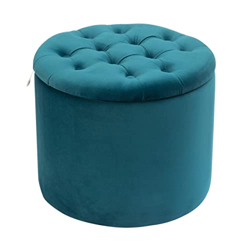 Baroni Home Pouf Contenitore Poggiapiedi con