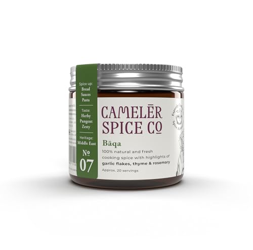 CAMELĒR SPICE CO - Cameler Spice Co - BCorp | Baqa | Mixed herb seasoning | 13th Century Arabic | Italian seasoning | Greek seasoning | Garlic Powder | Parsley | Onion Powder | Oregano | Basil | Thyme | Rosemary