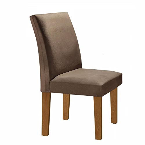 Conjunto Sala de Jantar Mesa Tampo MDF 6 Cadeiras Espanha Siena Móveis Ypê/Off White