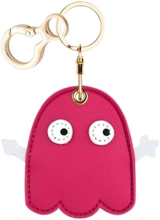 AirTag Leather Keychain Holder Case,Anti-Scratch Apple Air Tag Cover with Key Ring,Protective GPS Tracker Case for Wallet Key