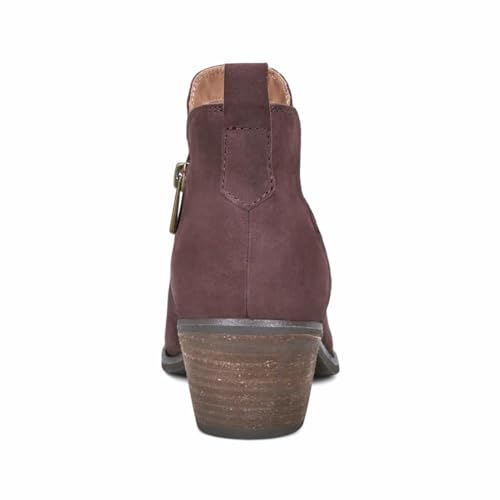 Earth Footwear, Marisole Block Heel Slip-on Casual Booties, Dark Red 600, 9 M3