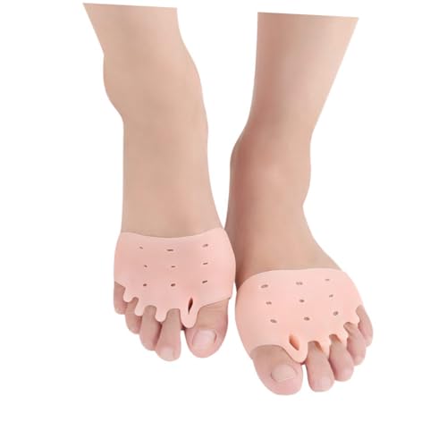 IWOWHERO 1Pair Separator Grade Gel for Relief Overlapping Bunion Prevention Soft Comfortable Design for Men and Women Pink