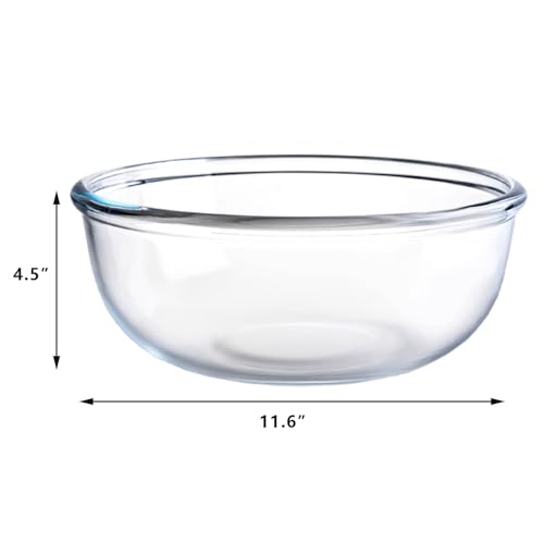 Tazón Grande de Vidrio para Mezclar 6.3 Qt Transparente miniatura 2