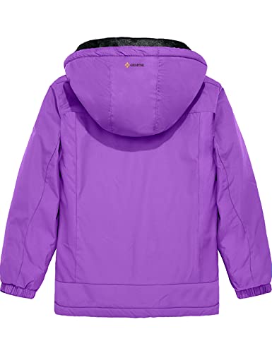 Image of GEMYSE Girl's Waterproof Ski Snow Jacket Hooded Fleece Lined Windproof Winter Jacket