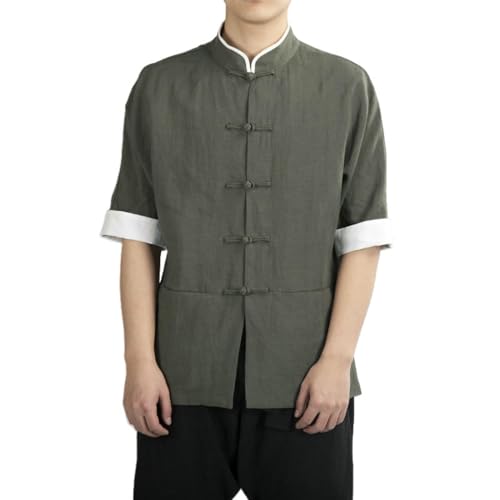 Chemise style chinois homme coton et lin contre la chaleur sans perdre l'élégance