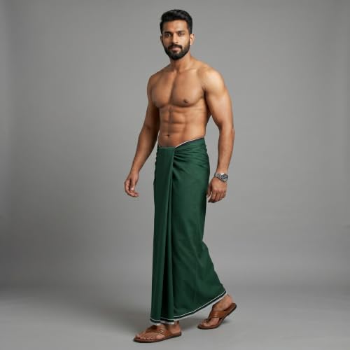 Image of Men's Cotton Lungi | Soft Breathable Wrap Around Lungi | Comfortable Daily & Home Wear for Men