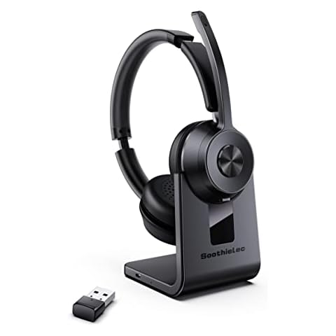 Bluetooth Headset V5.1 with Noise Canceling Microphone Cover