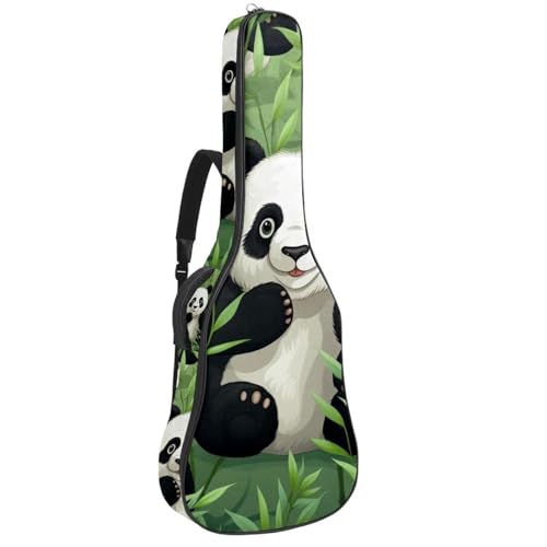 Housse de protection pour guitare acoustique imperméable anti-choc à motif panda coloré