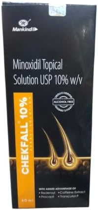 Chekfall-10% - Bottle of 60 ml Solution with Minoxidil
