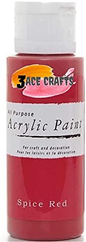 3 Ace Crafts Pack of 1  Sage - Acrylic Paint 59ml Craft Decoration Kids, Garden Furniture Ornament, Outdoor Wood Paint, Air Drying, Modelling Clay Palette, Plastic, Canvas Board, Paper