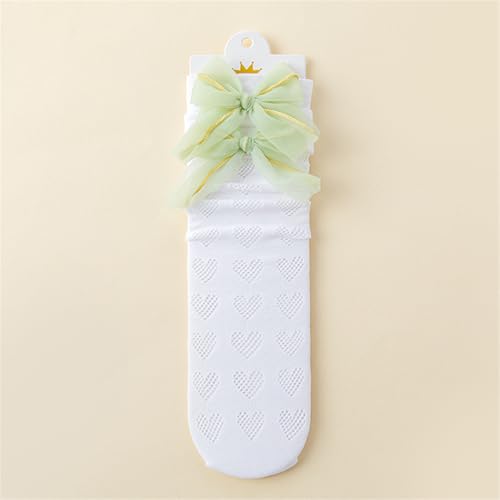 Thigh High Socks, Kneehigh Socks Hollowed MidCalf Little Girl Spring Stretchy Bowknot Trim Sock for School Girl Sock3