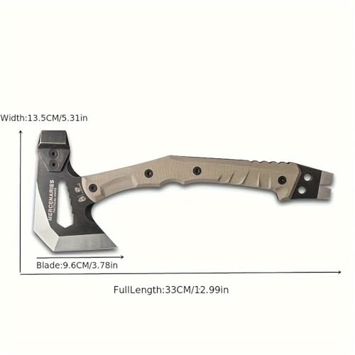 HX OUTDOORS Mercenarys Tactical Engineer Axes Multifunctional Explosion-Proof Axe Camping Artillery Fire Rescue Hammer Hiking Tools Yellow - Image 2