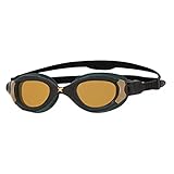 Zoggs Unisex Flex Ultra Reactor-Smaller Fit Schwimmbrillen, Black/Metallic Gold/Copper Polarized, S