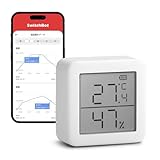 【Works with Alexa認定】SwitchBot 温湿度計 デジタル スマート家電 高精度 スイス製センサー スマホで温度湿度管理 梅雨 熱中症対策 アラーム付き グラフ記録 Alexa、Google home、HomePod、IFTTT に対応(ハブ必要) 熱中症対策