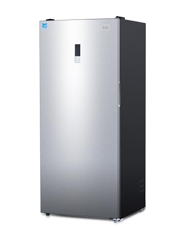 Image of BLACK+DECKER 21 Cu. Ft. Convertible Freezer Refrigerator, Upright Freezer or All Fridge with Glass Shelves, Reversible Door, R600a Refrigerant, ENERGY STAR rated, Frost Free, BUC2100JS, Stainless Look