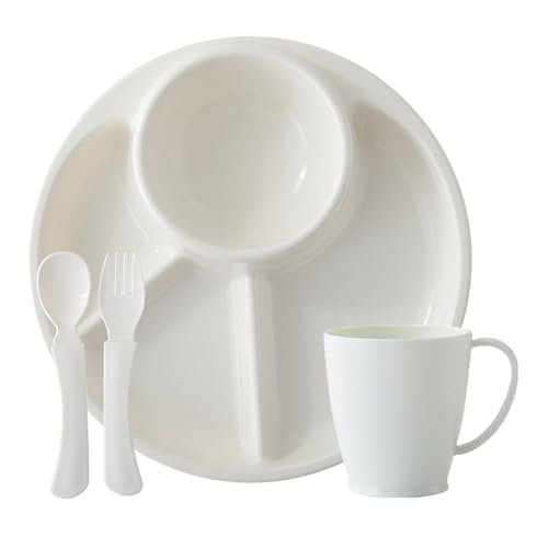 Bandejas infantiles para comer, platos reutilizables con divisores, juegos de vajilla para restaurante, escuela, hogar, catering, eventos, camping, oficinas, preescolar, Acción de Gracias