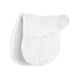 TuffRider EquiCool Fleece Hunter Saddle Pad-White-17-17.5